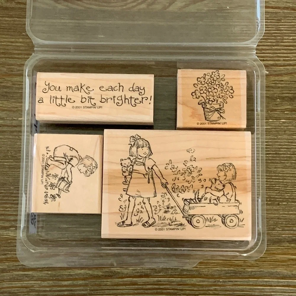 Stampin’ Up! Rubber Stamp Set Friendships Grow Set of 4